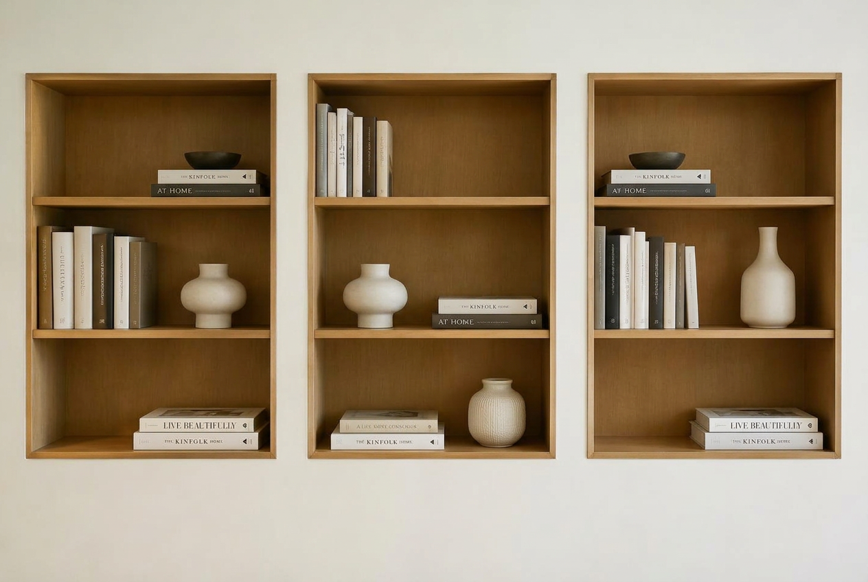Antes: Nichos de biblioteca con carácter
